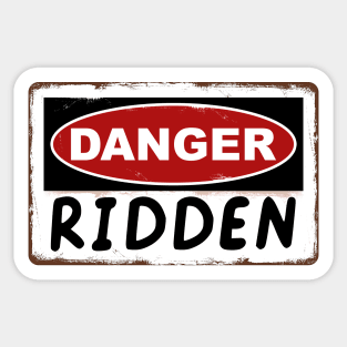 Back 4 Blood Door Sign "Danger Ridden" Sticker